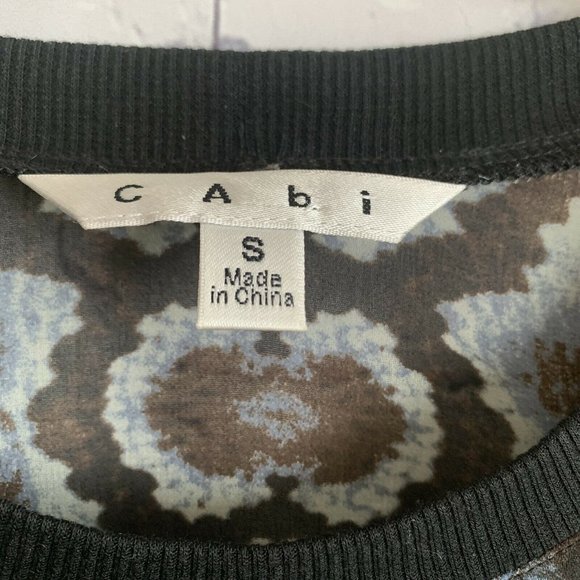 Cabi Womens Animal Snake Sheer Pullover Size Small Sweatshirt Blouse Python - Picture 4 of 6